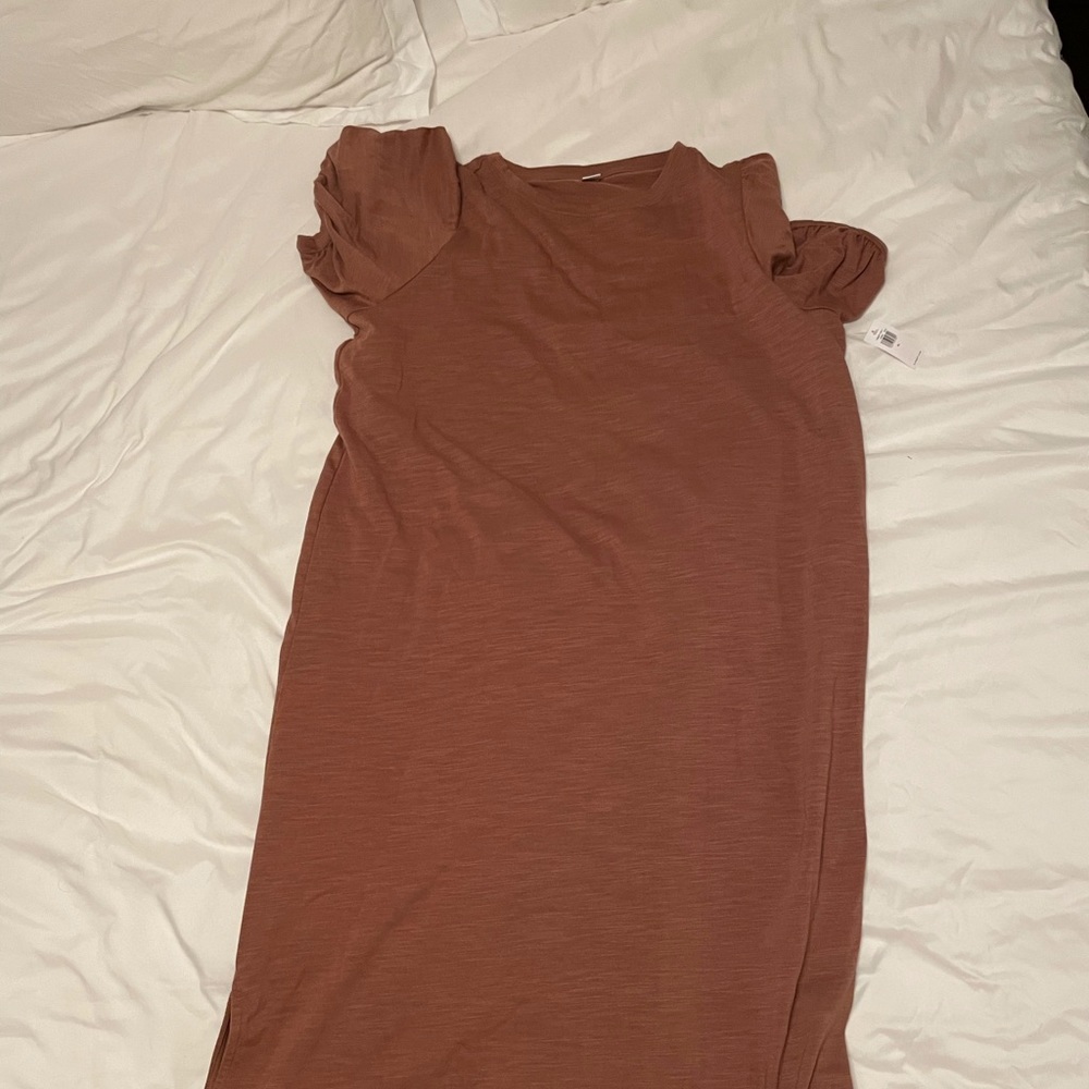 Orange Old Navy Midi Tshirt Dress XL NWT